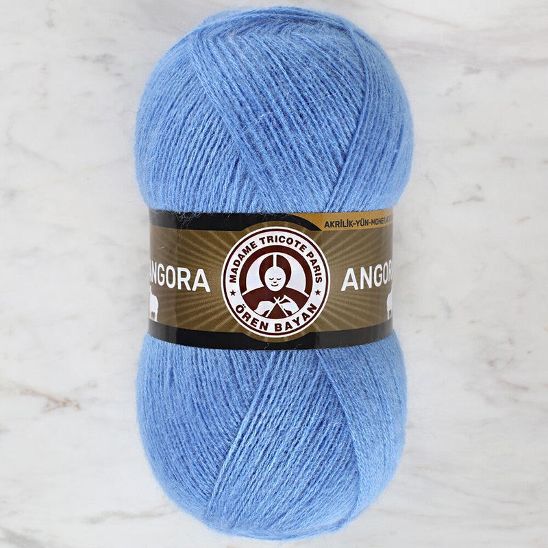 Madame Tricote Paris Angora Yarn, Blue  – 015