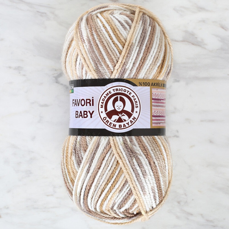Madame Tricote Paris Favori Baby Yarn, Variegated – 655