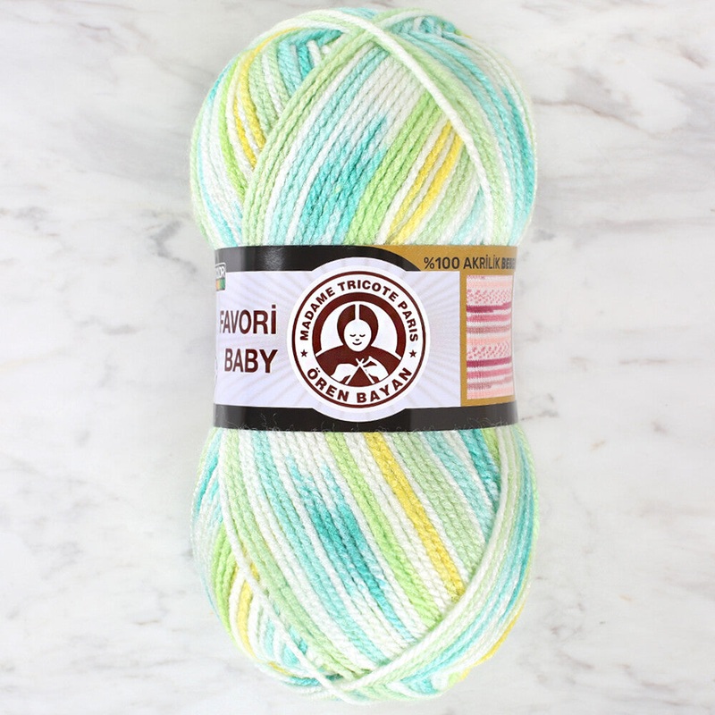 Madame Tricote Paris Favori Baby Yarn, Variegated – 660