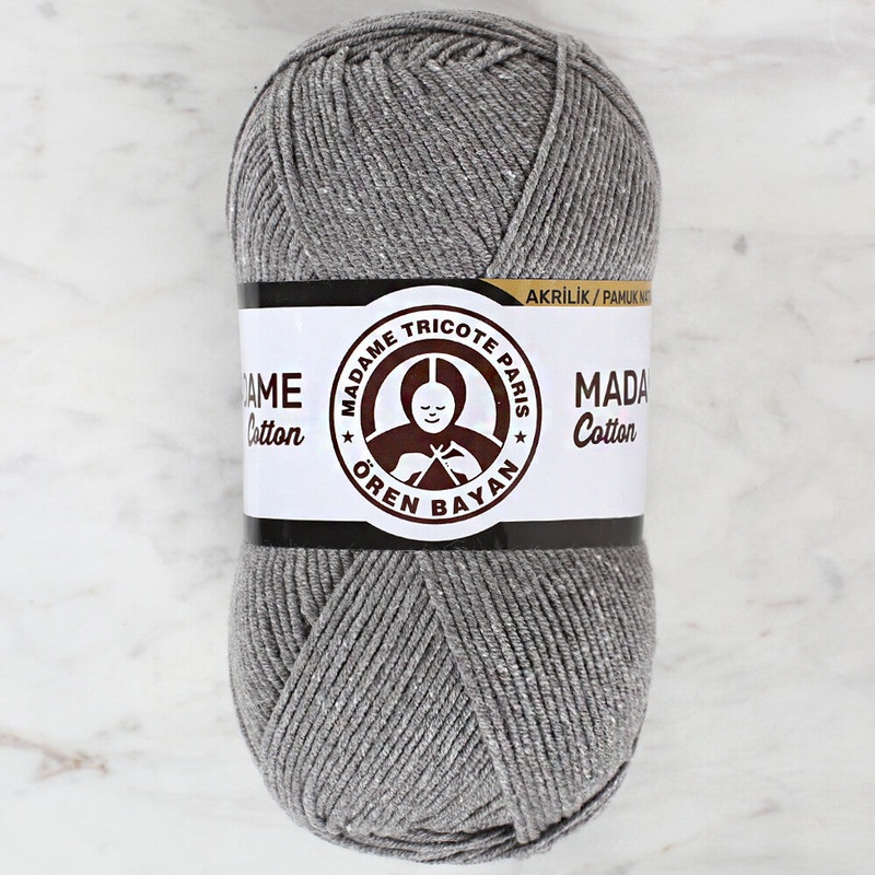 Madame Tricote Paris Madame Cotton Yarn, Grey – 051