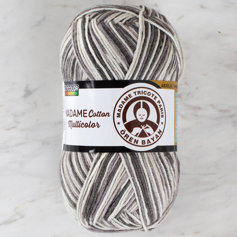 Madame Tricote Paris Madame Cotton Yarn, Variegated – 452