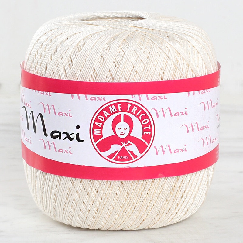 Madame Tricote Paris Maxi 10/3 Lace Thread, Cream – 6282 – 328