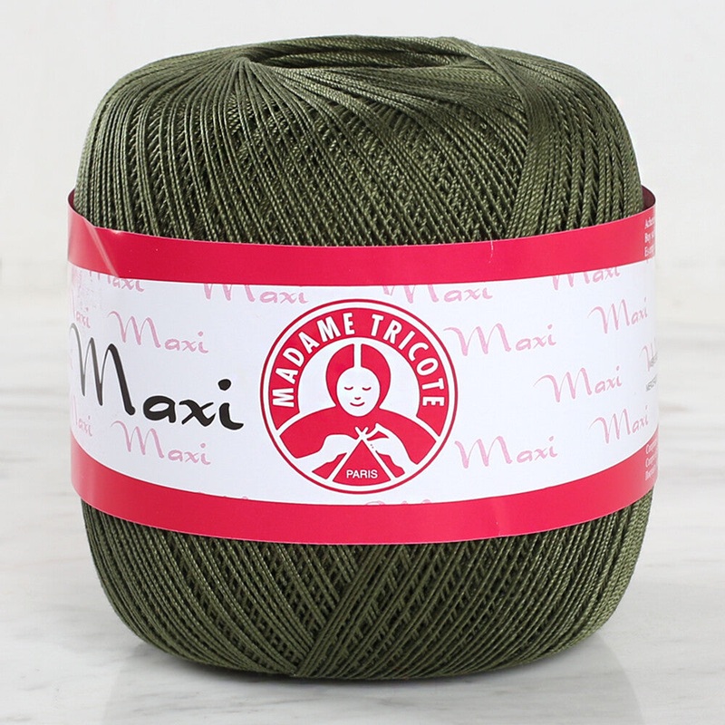 Madame Tricote Paris Maxi 10/3 Lace Thread, Navy Green – 4941- 328