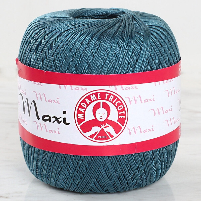 Madame Tricote Paris Maxi 10/3 Lace Thread, Petrol Blue – 4936- 328