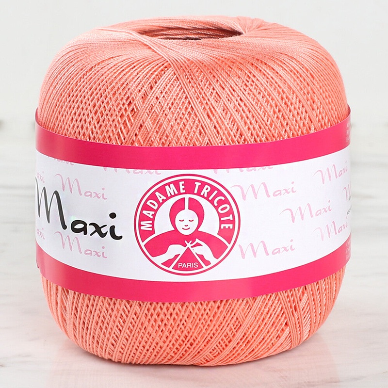 Madame Tricote Paris Maxi 10/3 Lace Thread, Pinkish Orange – 4934- 328
