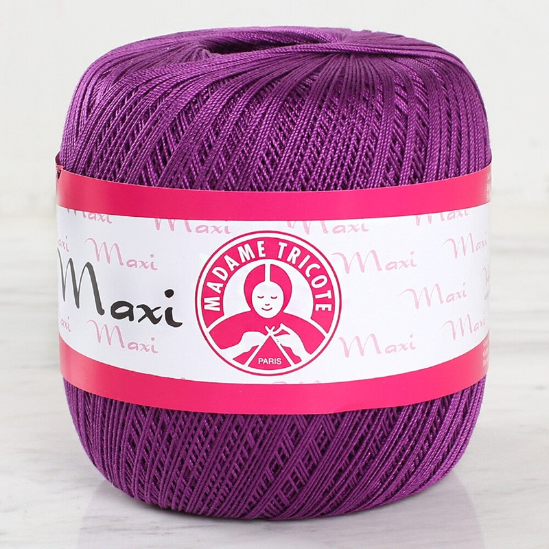 Madame Tricote Paris Maxi 10/3 Lace Thread, Purple – 4937- 328