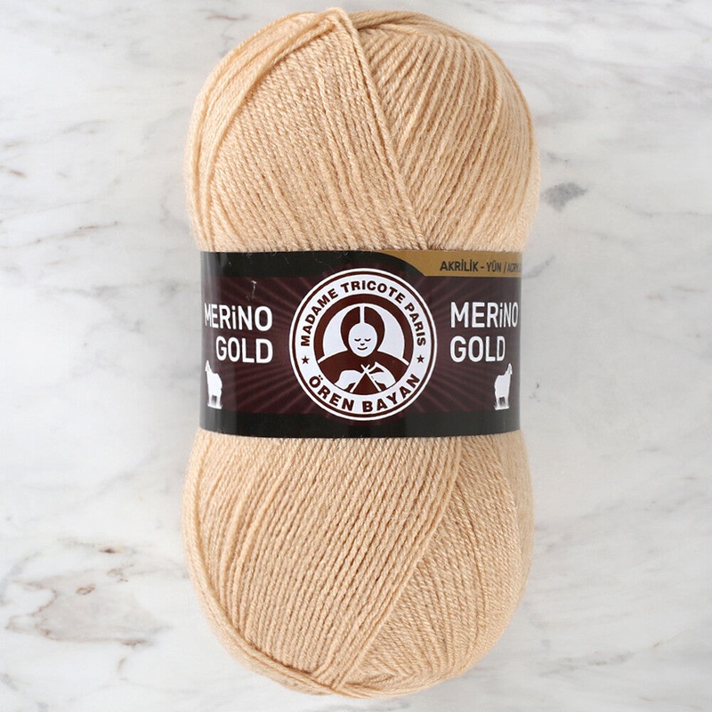 Madame Tricote Paris Merino Gold Yarn, Beige – 114