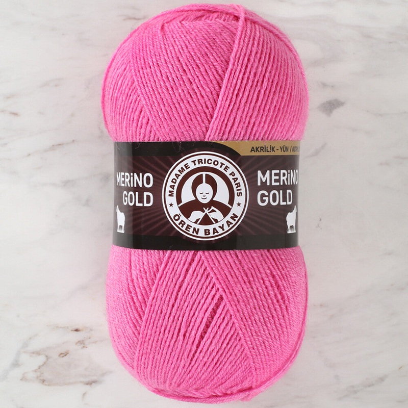 Madame Tricote Paris Merino Gold Yarn, Dark Pink – 042