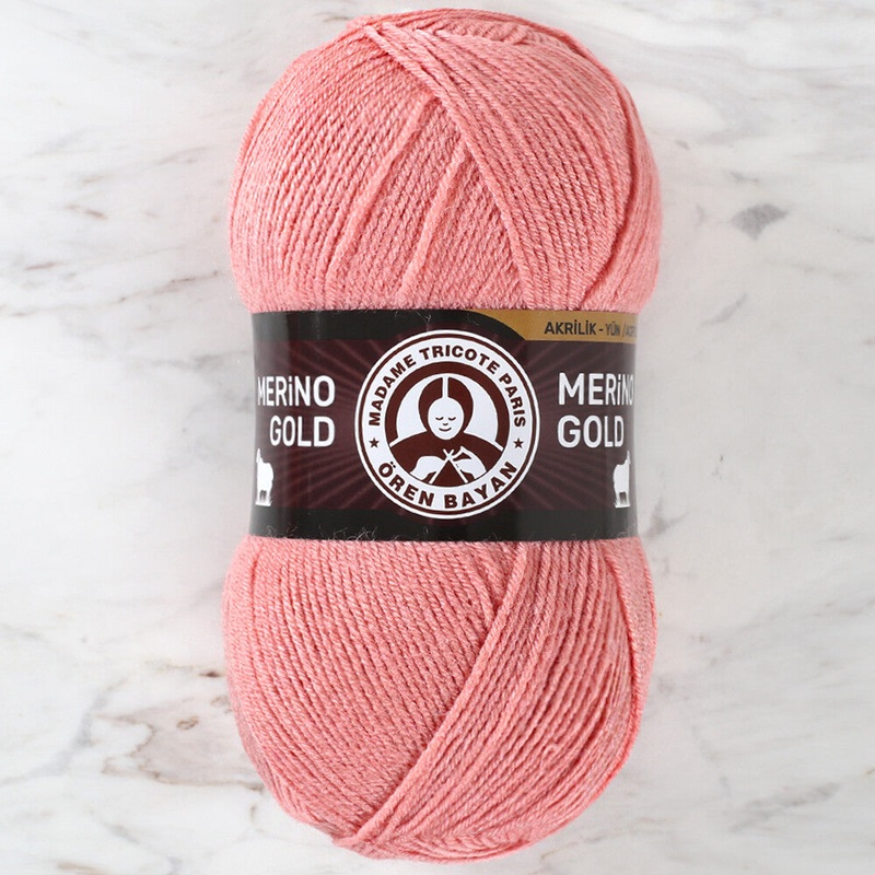 Madame Tricote Paris Merino Gold Yarn, Dusty Pink – 121