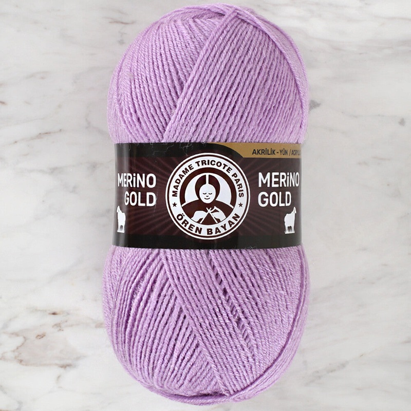 Madame Tricote Paris Merino Gold Yarn, Lilac – 056