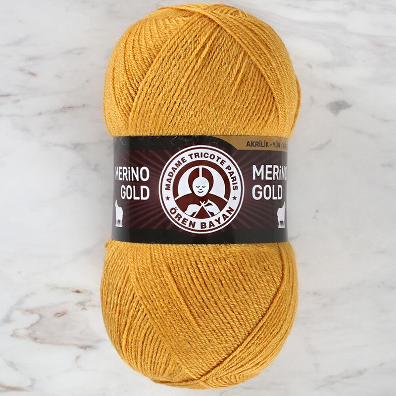 Madame Tricote Paris Merino Gold Yarn, Mustard – 115