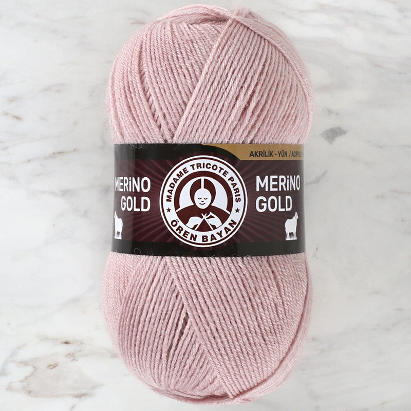 Madame Tricote Paris Merino Gold Yarn, Powder – 124