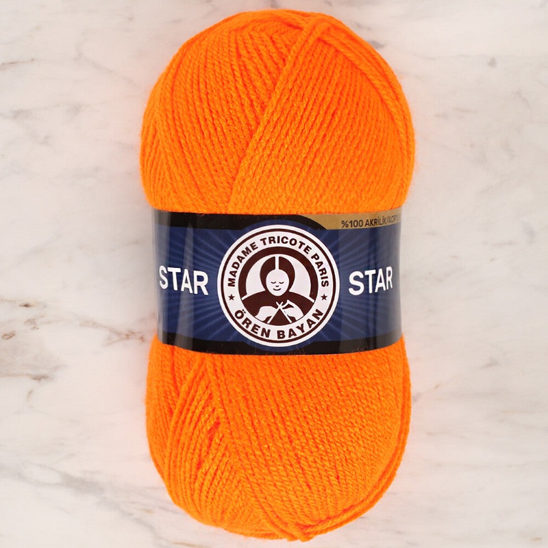 Madame Tricote Paris Star Yarn, Neon Orange – 147