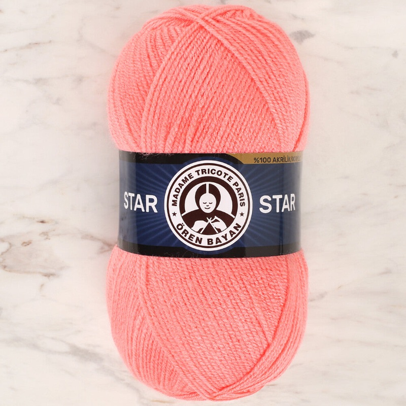 Madame Tricote Paris Star Yarn, Pinkish Orange – 036