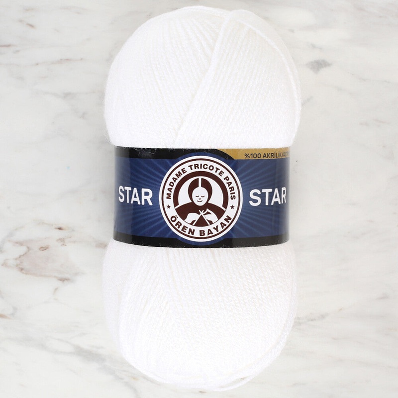 Madame Tricote Paris Star Yarn, White – 111