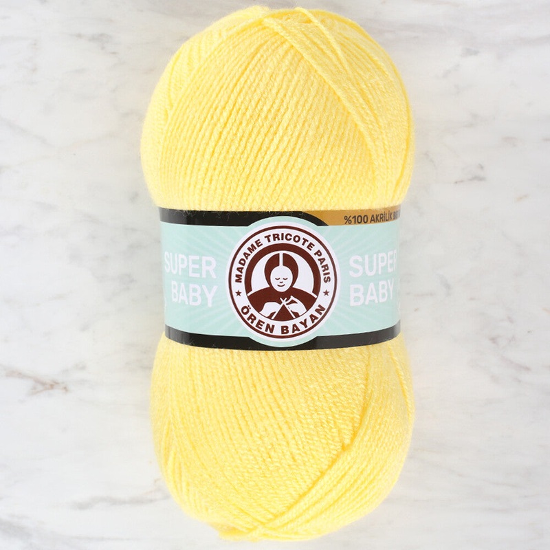 Madame Tricote Paris Super Baby Yarn, Yellow  – 028