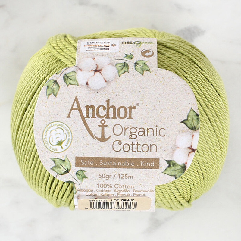 Anchor Organic Cotton Yarn, Green – SH 03722