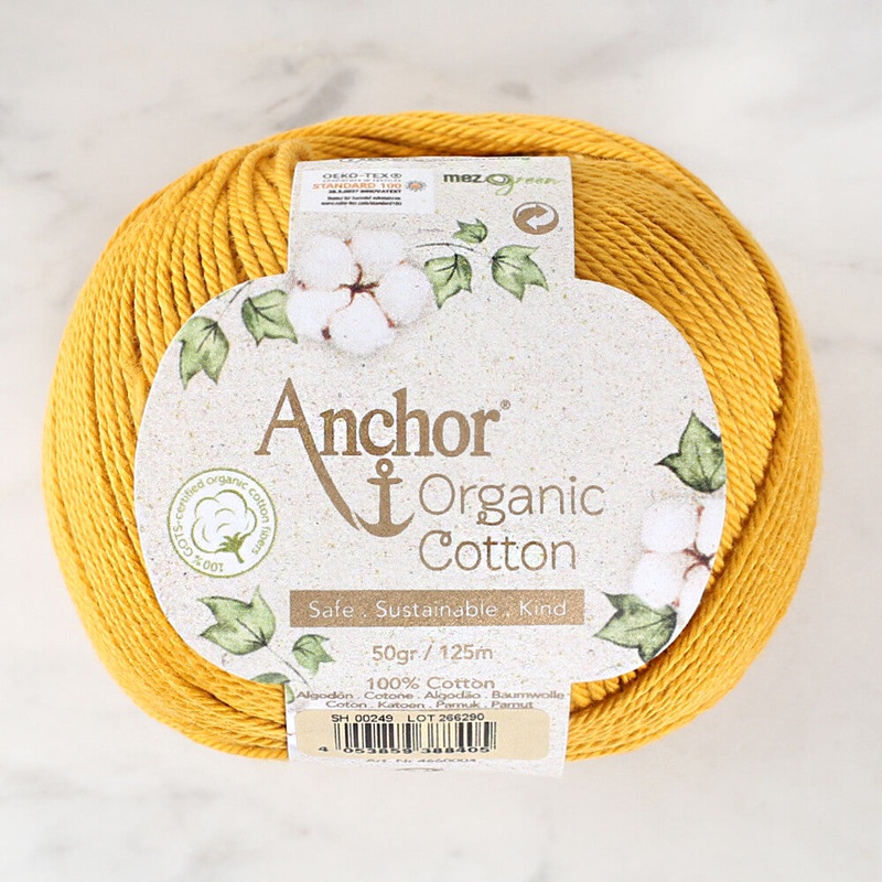 Anchor Organic Cotton Yarn, Mustard – SH 00249