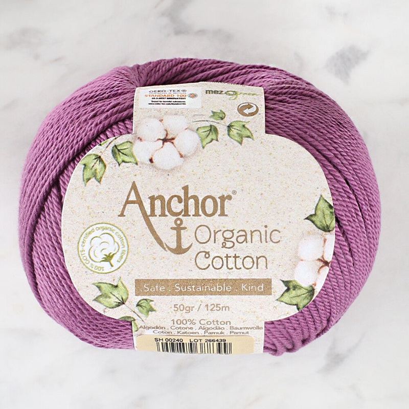 Anchor Organic Cotton Yarn, Purple – SH 00240
