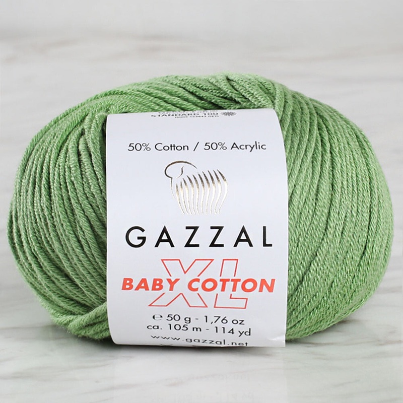 Gazzal Baby Cotton XL Yarn, Green – 3448XL