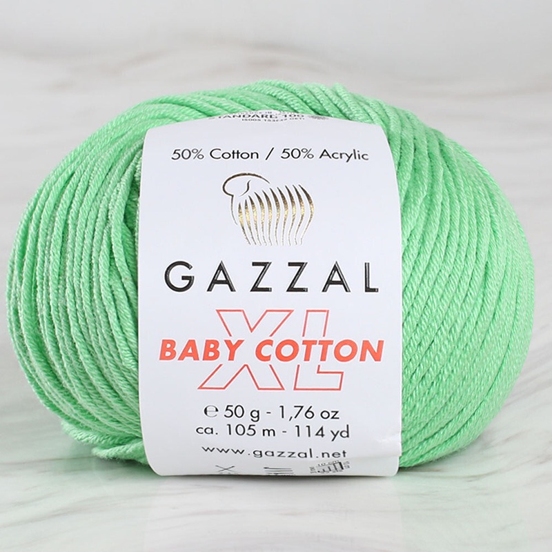 Gazzal Baby Cotton XL Yarn, Green – 3466XL