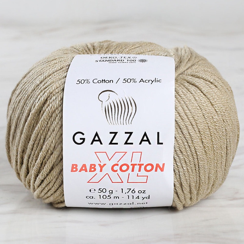 Gazzal Baby Cotton XL Yarn, Reseda Green – 3464XL