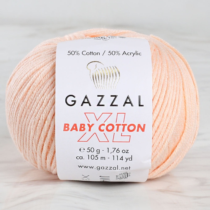 Gazzal Baby Cotton XL Yarn, Salmon – 3469XL