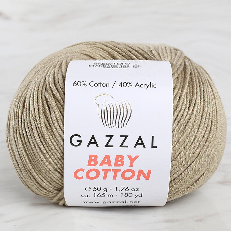 Gazzal Baby Cotton Yarn, Reseda Green – 3464