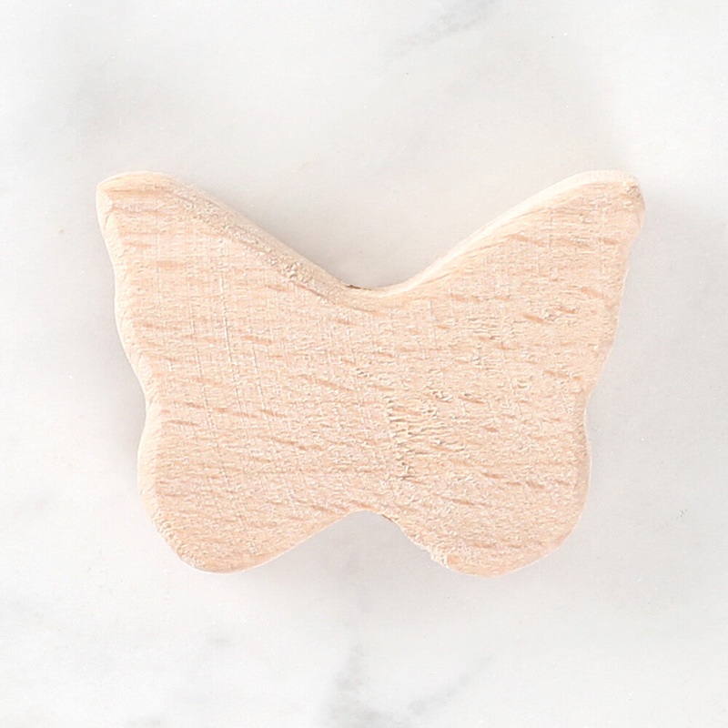 Loren Crafts Butterfly Shaped Wooden Bead