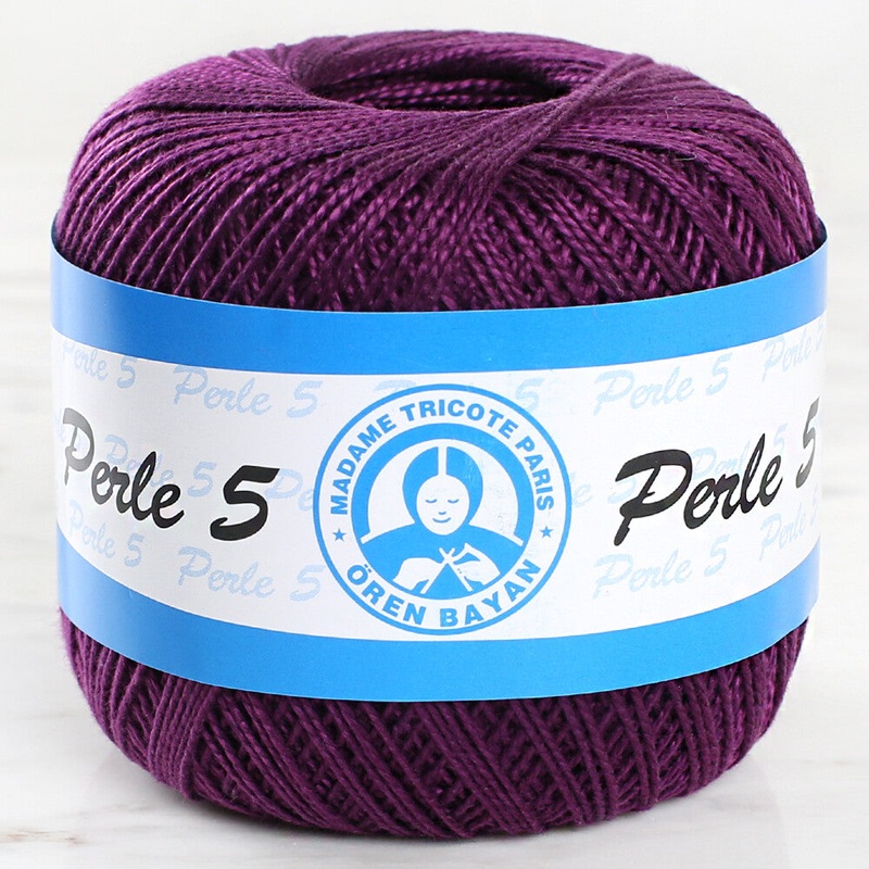 Madame Tricote Paris 5/2 Perle No:5 Lace Thread, Aubergine – 5550