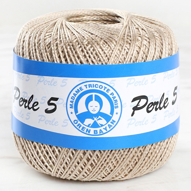 Madame Tricote Paris 5/2 Perle No:5 Lace Thread, Beige – 53782