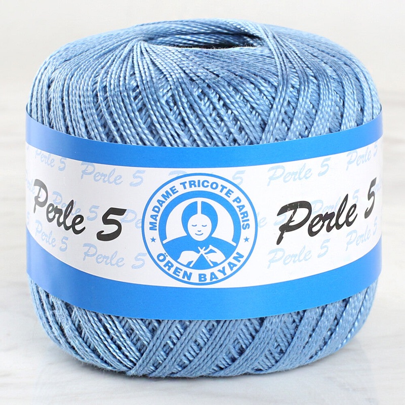 Madame Tricote Paris 5/2 Perle No:5 Lace Thread, Blue – 5799