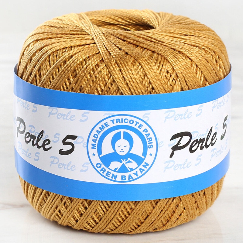 Madame Tricote Paris 5/2 Perle No:5 Lace Thread, Mustard – 6340