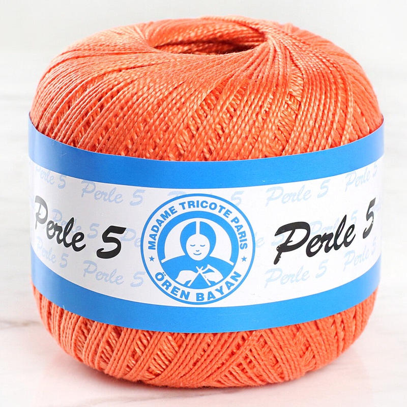 Madame Tricote Paris 5/2 Perle No:5 Lace Thread, Orange – 5608