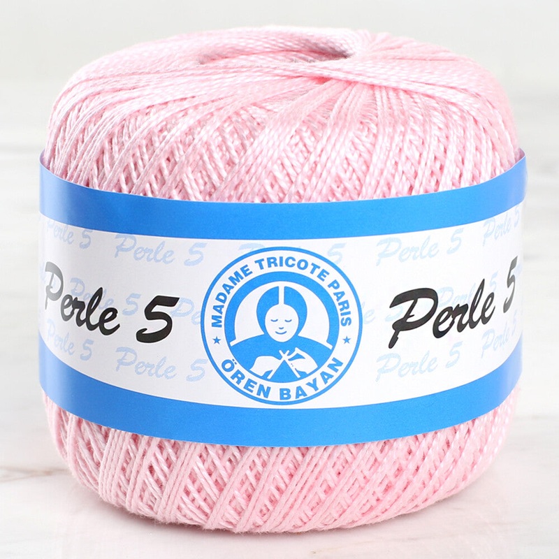 Madame Tricote Paris 5/2 Perle No:5 Lace Thread, Pink – 54458