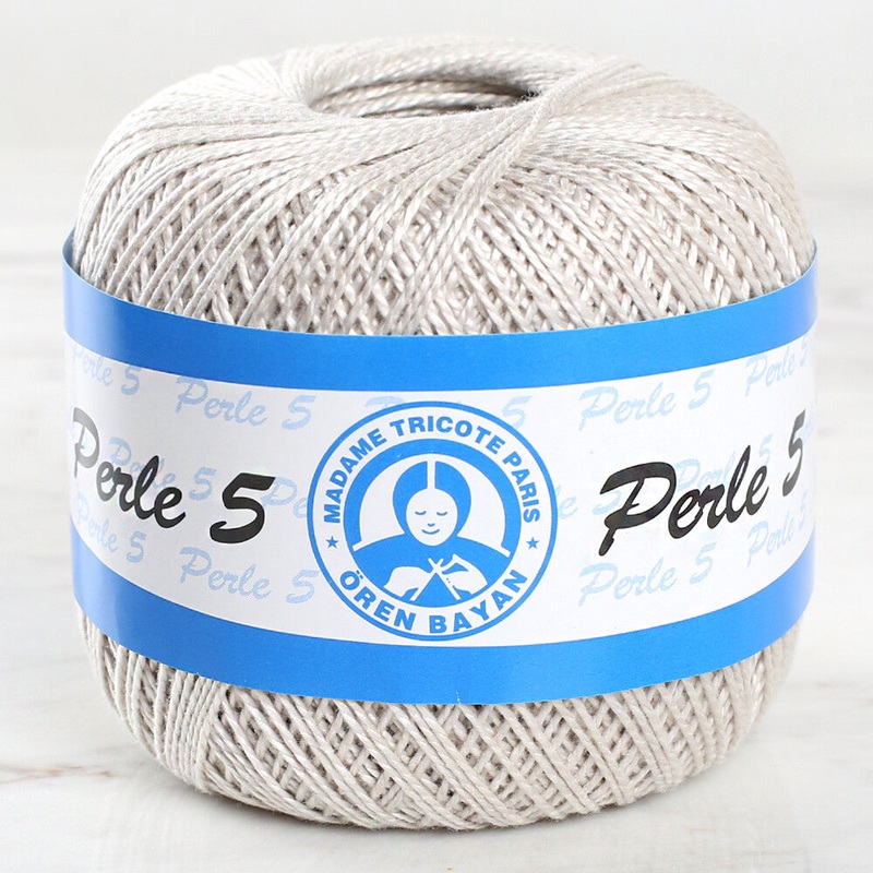 Madame Tricote Paris 5/2 Perle No:5 Lace Thread, Stone – 54003