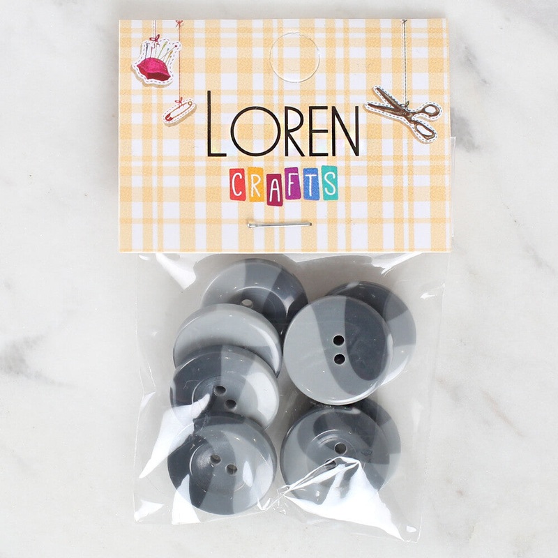 Loren Crafts 8 Pack Button, Blue – 1137