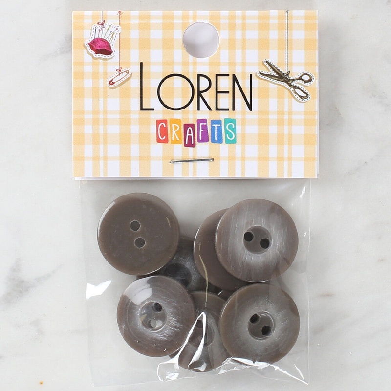 Loren Crafts 8 Pack Button, Mink – 1154
