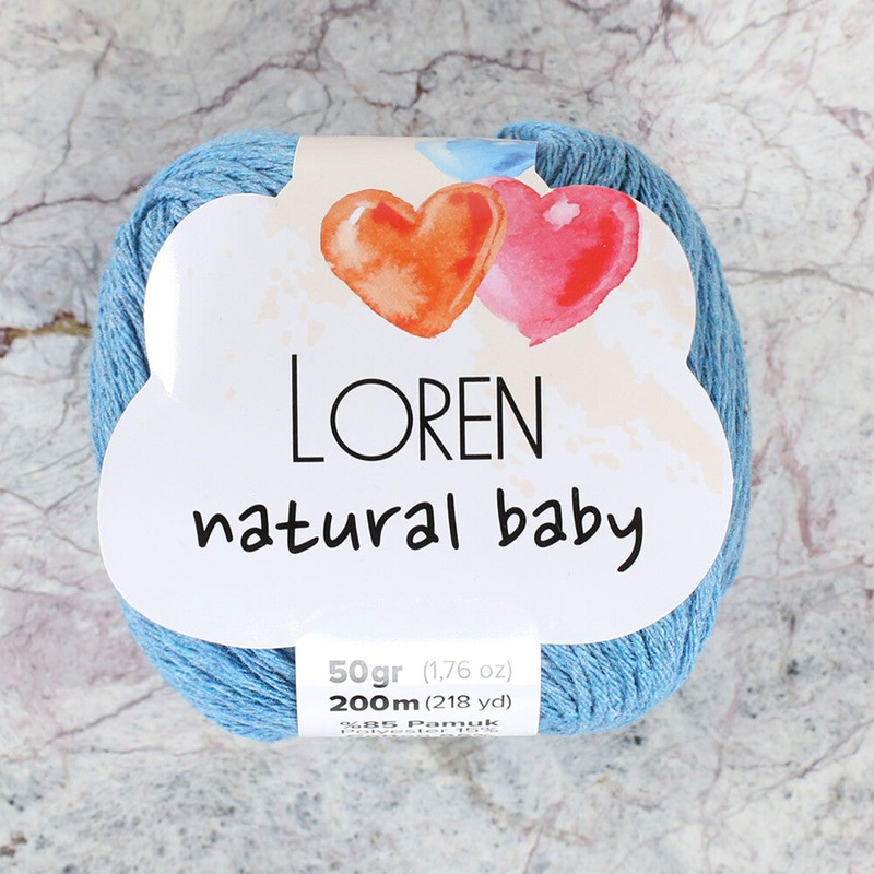 Loren Natural Baby Yarn, Blue – R054