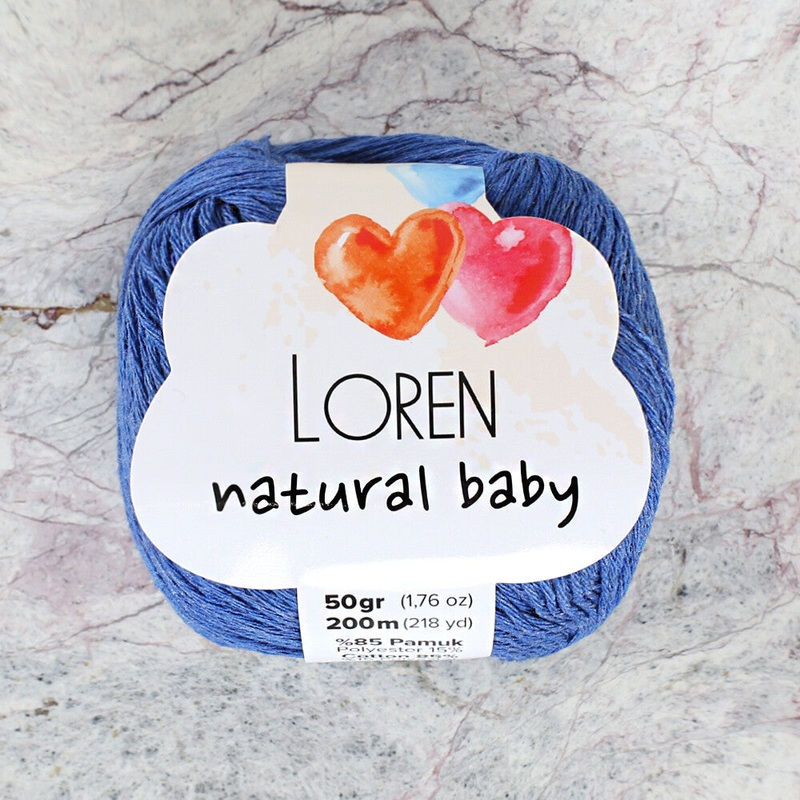 Loren Natural Baby Yarn, Blue – R066