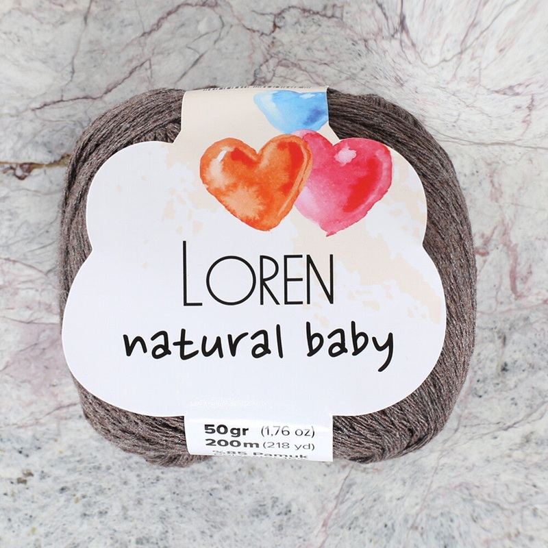 Loren Natural Baby Yarn, Brown – R069