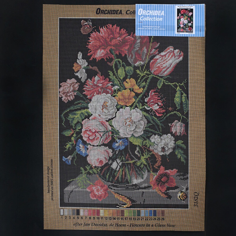 Orchidea 40×60 cm Jan Davidszoon De Heem – Flowers in A glass Vase Printed Gobelin 3182Q