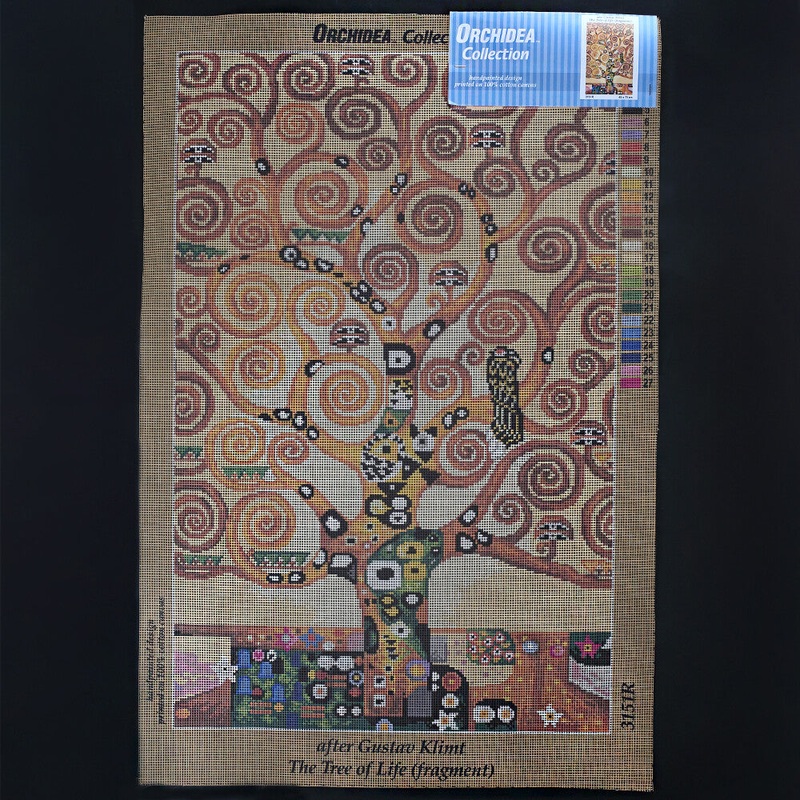 Orchidea 45×70 cm Gustav Klimt – The Tree Of Life Fragment Printed Gobelin 3151R