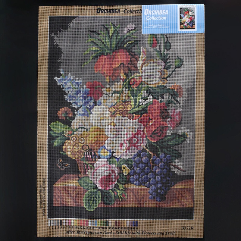 Orchidea 50×70 cm Jan Frans Van Dael – Still Life With Flowers And Fruit Printed Gobelin 3372R