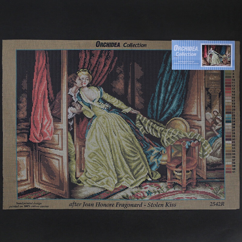 Orchidea 50×70 cm Jean – Honore Fragonard – The Stolen Kiss Printed Gobelin 2542R
