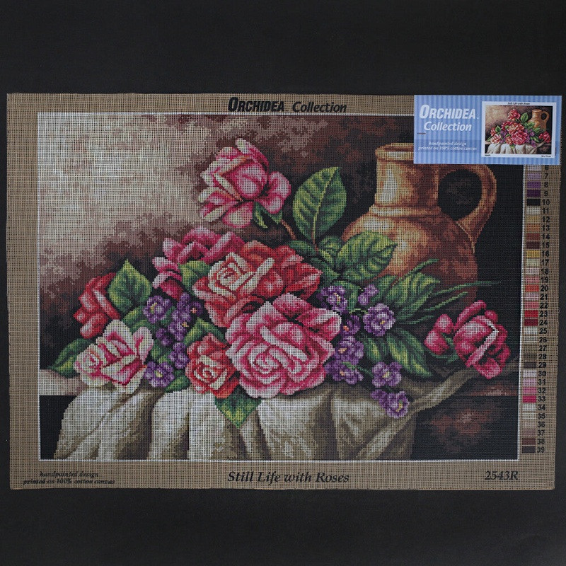 Orchidea 50×70 cm Still With Roses Printed Gobelin 2543R