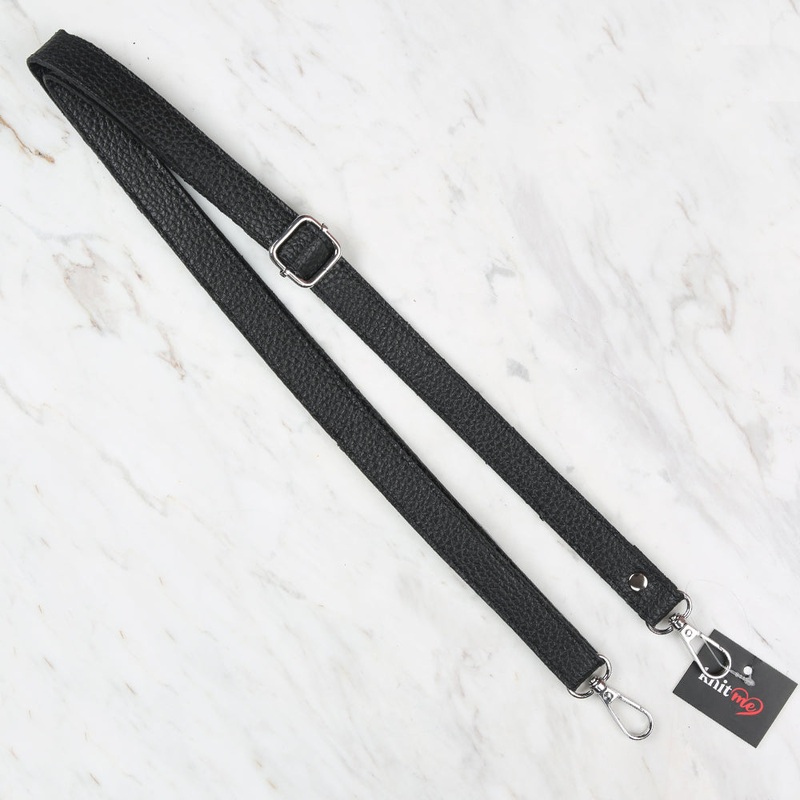 Knitme Sliding Buckle Bag Strap 130×2 cm Black BA-0072