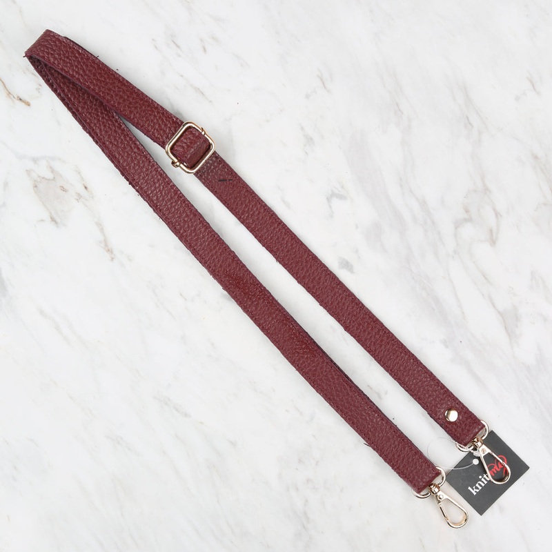 Knitme Sliding Buckle Bag Strap 130×2 cm Claret Red BA-0072