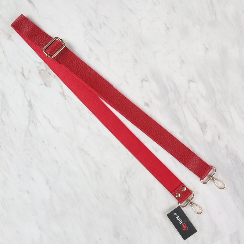 Knitme Sliding Buckle Bag Strap 130×3 cm Red BA-0004