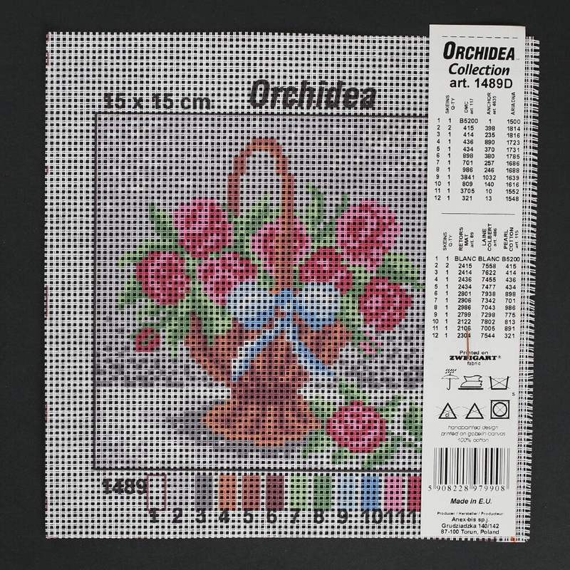Orchidea 15×15 cm Printed Gobelin 1489D